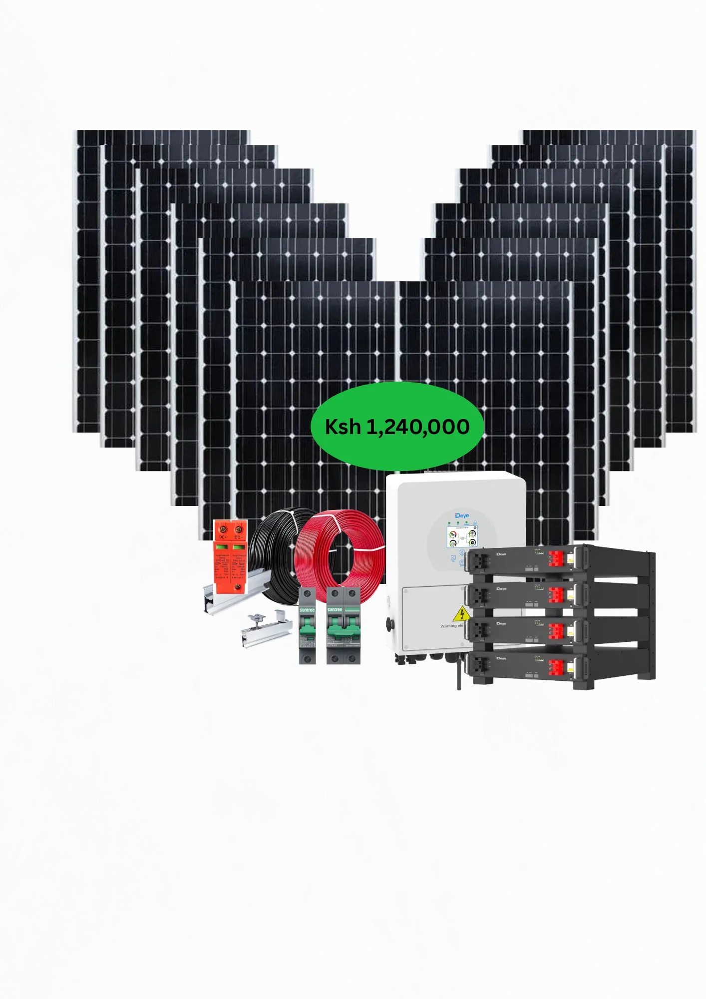 12kW 3-Phase Deye Solar System with 20kWh Battery 12kW 3-Phase Deye Solar System