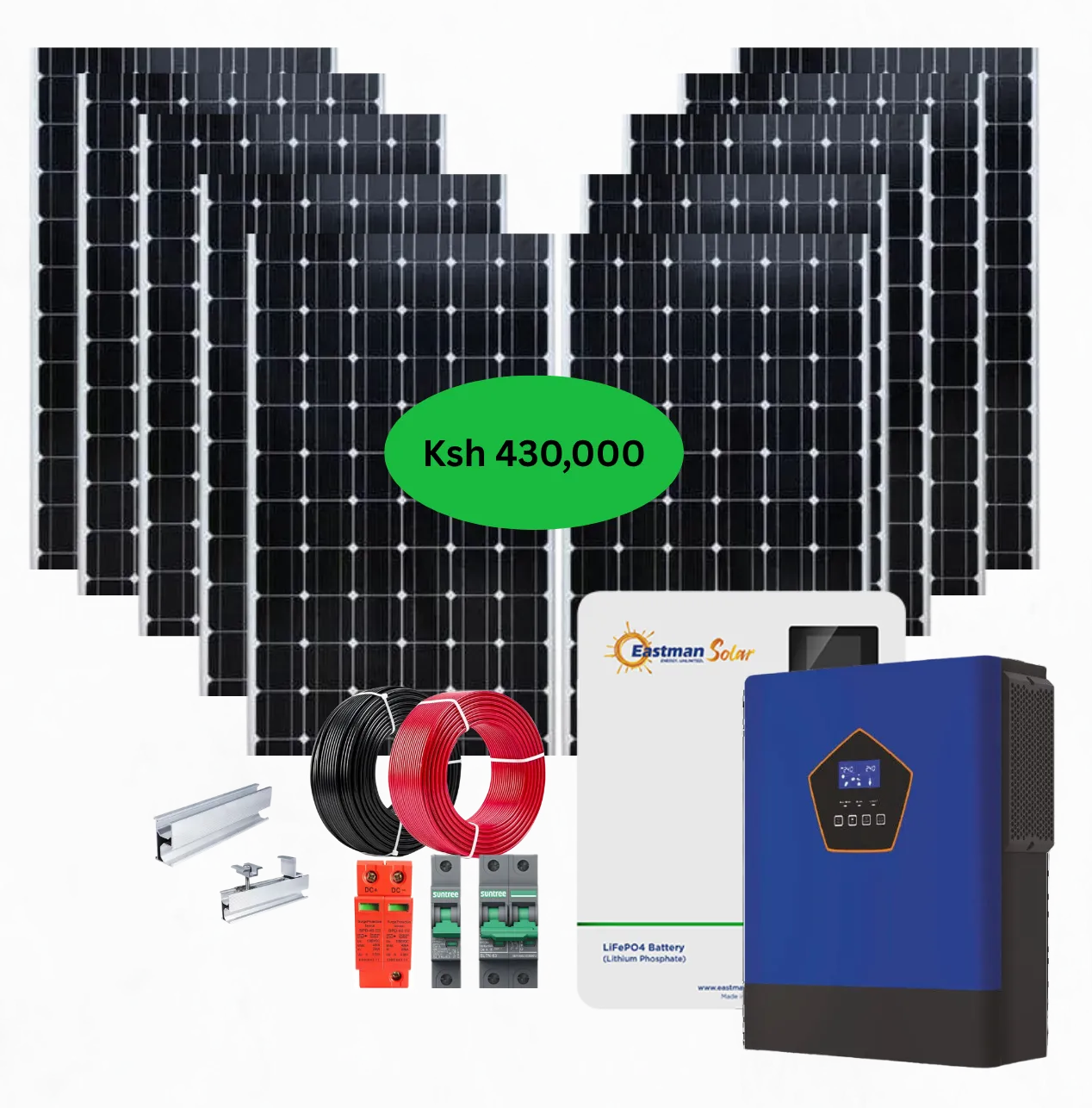 5kW Solar System with 11.77kWh Battery Eastman Eastman 5Kw inverter with 11.77kwh